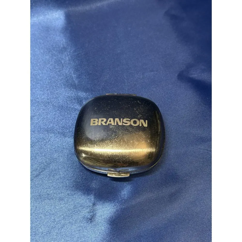 Vintage Foldable Stainless Steel Quartz Travel Clock Marked Branson